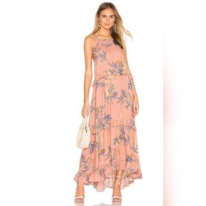FREE PEOPLE Anita Printed Maxi Dress Desert Rose Pink Size S